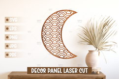 Moon Wall Art SVG - Moon Laser cut, Baby Room Home Decor Product Image 1