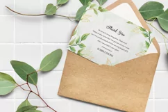 Floral Funeral Thank You Card, Ms Word & Photoshop Template Product Image 4