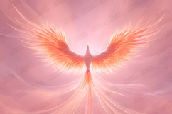Glowing Phoenix Rising Art Ethereal Fantasy Light Design Product Image 1