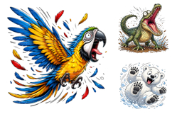 Funny Animal Sublimation PNG Bundle Product Image 2