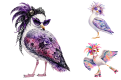 Funny Watercolor Seagull Clipart, Coastal Summer PNG Product Image 2