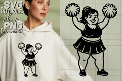 4x Cheerleader Pom Poms Bow Smile Jump SVG Cut Files Shirts Product Image 3