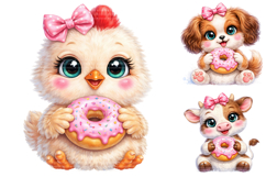 Animal Donut Clipart Bundle Product Image 2