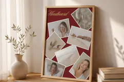 Burgundy Luxury Mood Board Photo Collage | Editable Canva Product Image 2