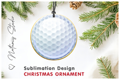GOLF Christmas Ornament. Sublimation design. Product Image 1