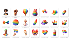 LGBTQ PNG Clipart Set 40 Items for Sublimation &amp; Print Product Image 3