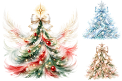 Christmas Tree Clipart Bundle, Holiday Sublimation PNG Product Image 2
