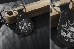 Leather Key Holder with Ring Mockup Product Image 2