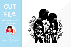 Bride and groom silhouette, cut file, wedding SVG Product Image 1