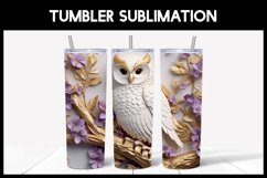 6 3D Owls Tumbler Sublimation |3D Tumbler Wrap Product Image 3