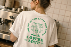 Retro Coffee T-Shirt 30s Cartoon Mascot Product Image 2