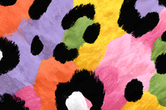 Colorful Painted Leopard Print Bold Artistic Pattern Design Product Image 1