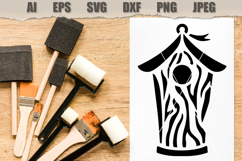 Stencil Wooden Birdhouse Product Image 2