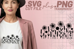 4x Wildflower SVG Meadow Border Files Cricut PNG EPS Product Image 4