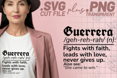 4x Leona Guerrera Inspirada Tired Cute Definition SVG Files Product Image 3