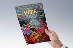 Space Bear Illustrated Indie Rock Flyer Product Image 3