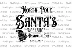 Santa's Workshop SVG, Christmas Sign SVG, Farmhouse Sign SVG Product Image 2