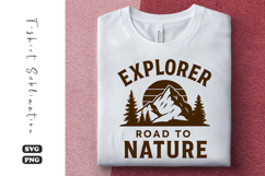 Explorer Road to Nature SVG | Camping T-Shirt Design Product Image 1
