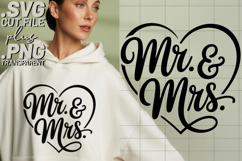 4x Wedding SVG Bride Mr Mrs Heart Cut Files Cricut PNG Product Image 3