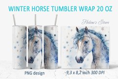 Christmas horse tumbler | Horse Tumbler Sublimation 20 oz Product Image 1