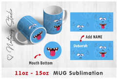 6 Funny Monster Patterns - 11oz-15oz Mouth Bottom Coffee Mug Product Image 2