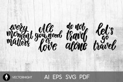 Set of motivation lettering phrases. for postcard, banner Product Image 2