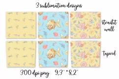 Cute Fish sublimation design. Skinny tumbler wrap design. Product Image 2
