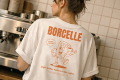 Retro Coffee Mascot T-Shirt Product Image 2