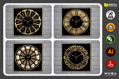 10 LED Wall Clock SVG, Watch Models, Wall Decor Clocks SVG Product Image 2