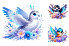 Kawaii Pastel Bird Sublimation Clipart Product Image 2