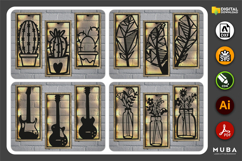 3D Led Wall Decor SVG, Wall Night Light DXF, Glowforge Laser Product Image 2