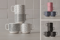 Stackable Ceramic Mugs Mockup Product Image 2
