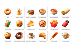 Food PNG Clipart Set 30 Items for Sublimation &amp; Print Product Image 2