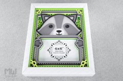 3D Raccoon Frame SVG, Layered Raccoon Frame, 3D SVG Raccoon Product Image 3