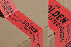 Cardboard Box with Branded Tape Mockup Product Image 2