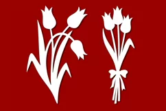 Tulip svg, tulips dxf, tulips png, Cricut, Silhouette Product Image 2