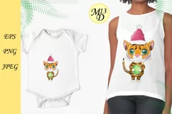 Cute cartoon tiger with beautiful eyes, Year of Tiger 2022 Product Image 2