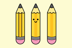 Cartoon Pencil Clip Art Set Product Image 2
