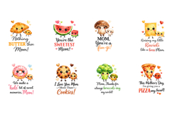 Funny Food Pun Mothers Day PNG Bundle Product Image 2