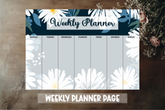 Weekly Planner A4 , Floral planner Page Product Image 1