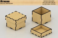 Laser cut Box and Cover Bundle, Glowforge Gift box Svg files Product Image 2