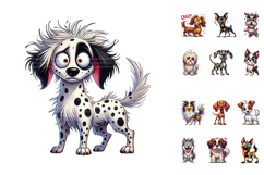 75 Crazy Dog Clipart Bundle, T-shirt, Stickers, Tumbler PNG Product Image 2