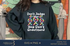 Don&#039;t Judge Be Understand Infinity Pride Autistic Awareness Product Image 2