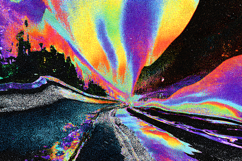 Psychedelic Dotted Rainbow Abstract Texture Art Product Image 1