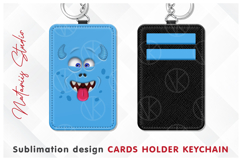 6 Funny Monster Designs - Cards Holder Keychain Product Image 2