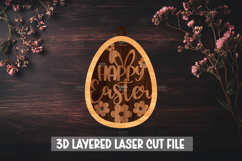 6 3D Layered Easter Egg Laser Cut File,Template for Cutting Product Image 3
