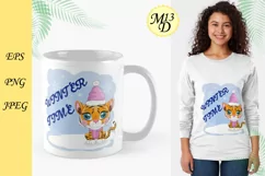 Cute cartoon tiger with beautiful eyes, Year of Tiger 2022 Product Image 2