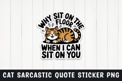 Sarcastic cat quote sticker design png Product Image 1