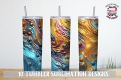 3D Tumbler wrap bundle Liquid 3D Gold Abstract Galaxy Product Image 8