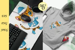 Cute cartoon tiger with beautiful eyes, Year of Tiger 2022 Product Image 2